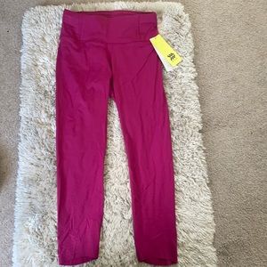 NWT All In Motion size small cranberry colored 7/8th leggings